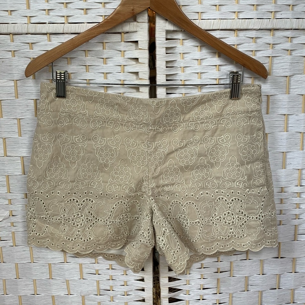 Anthropologie Beige and Cream Embroidered …